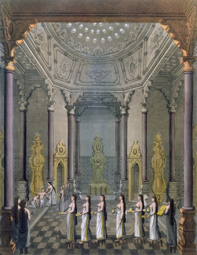 An Ottoman Sultan Taking His Bath with His Harem, from 